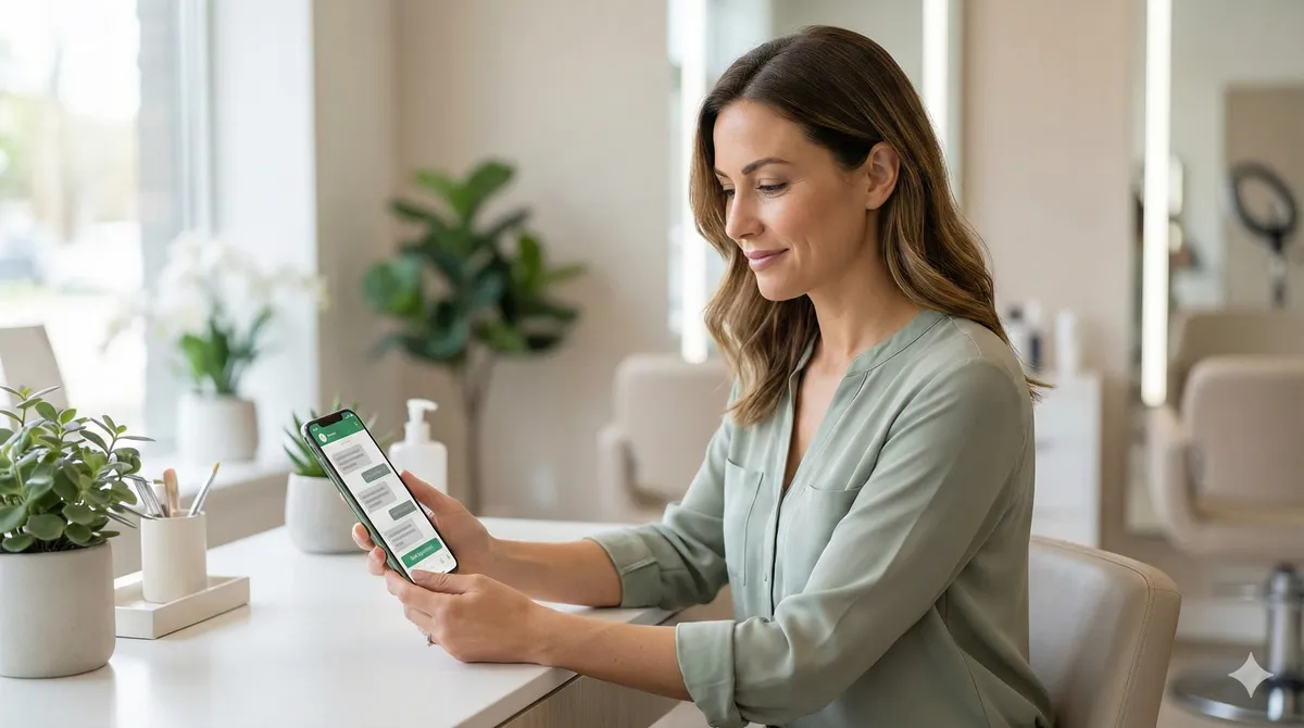 WhatsApp Business uzakta mesajı rehberini anlatan görsel