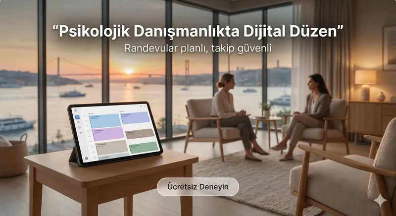 Psikolog randevu takibini anlatan görsel